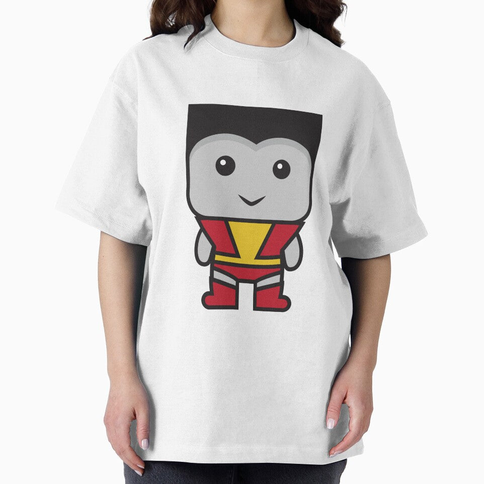 Cute Colossus X-Men Chibi Sticker | Marvel Superhero Cartoon Character Casual Print T-Shirt