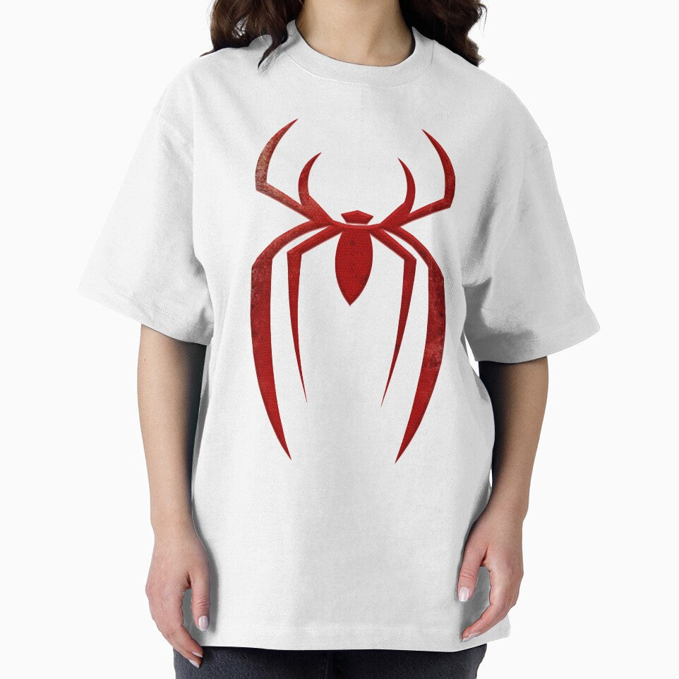 Distressed Spider Emblem | Red Grunge Arachnid Symbol Graphic Graphic T-Shirt