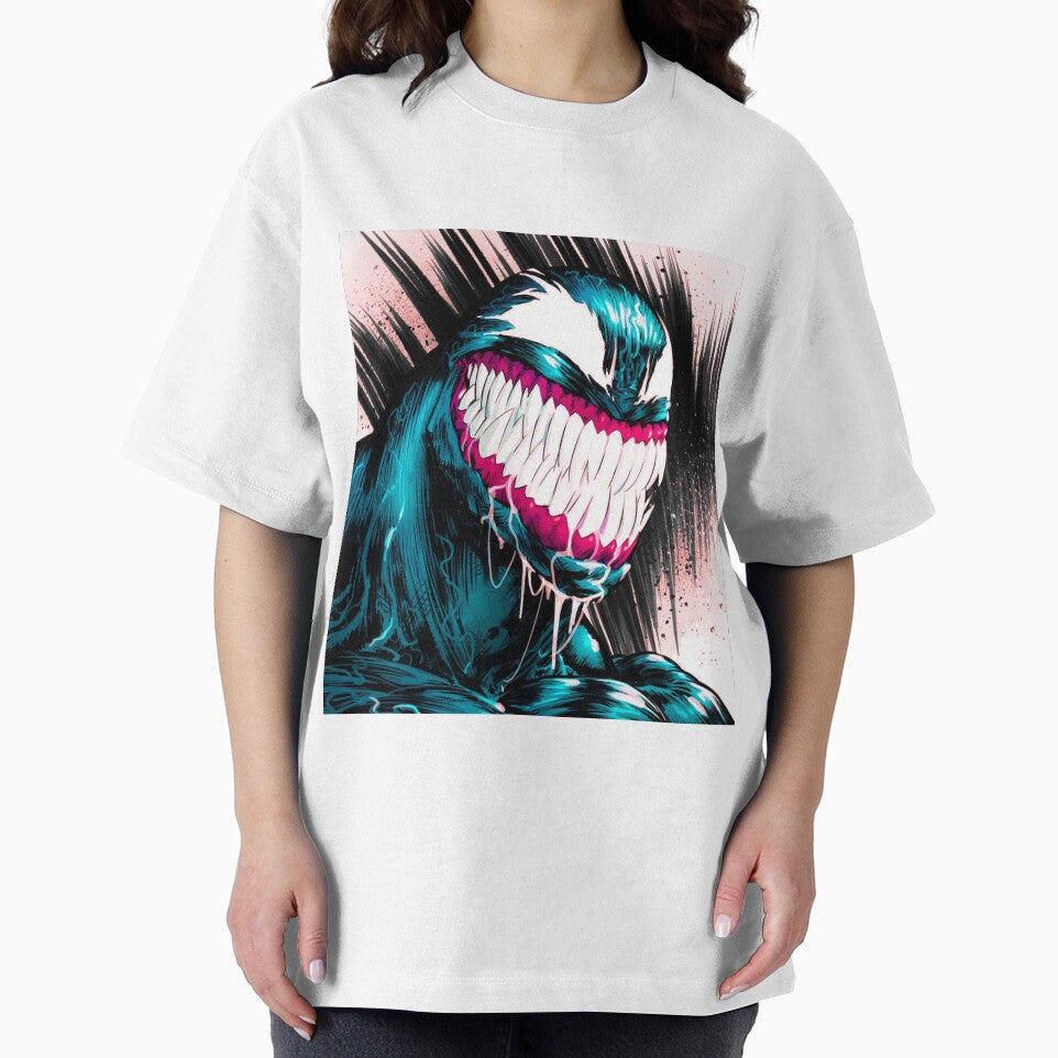 Blue Black Carnage Casual Print T-Shirt