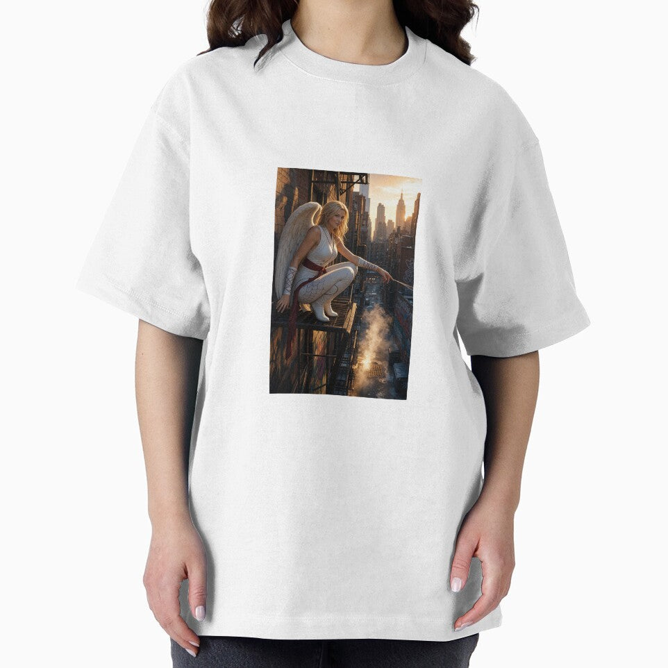 Angel in White on Spiderman Brand New Day NYC Casual Print T-Shirt