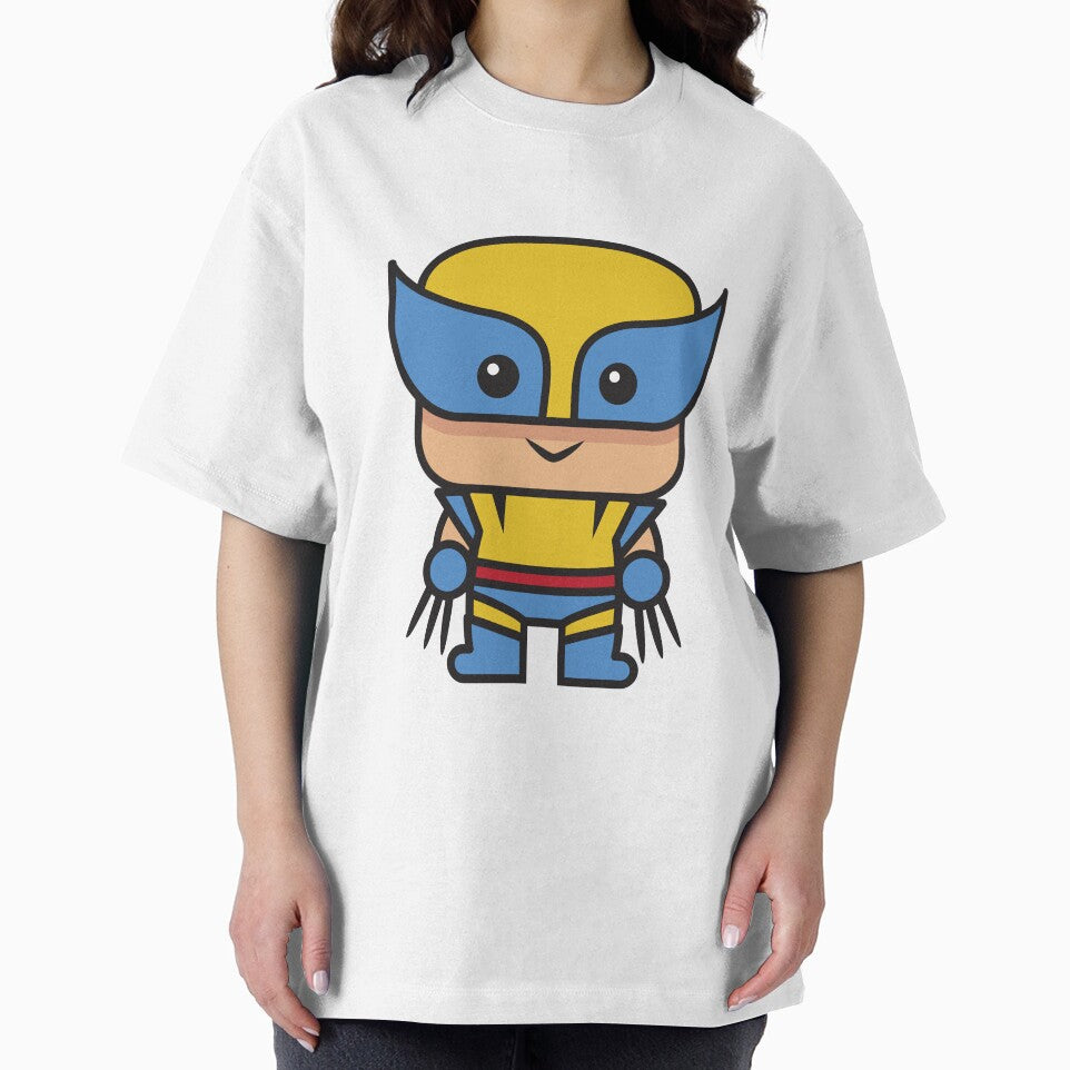 Cute Claw Hero Chibi ÿ Kawaii Mutant Superhero Cartoon | Minimal Comic Style Design Casual Print T-Shirt