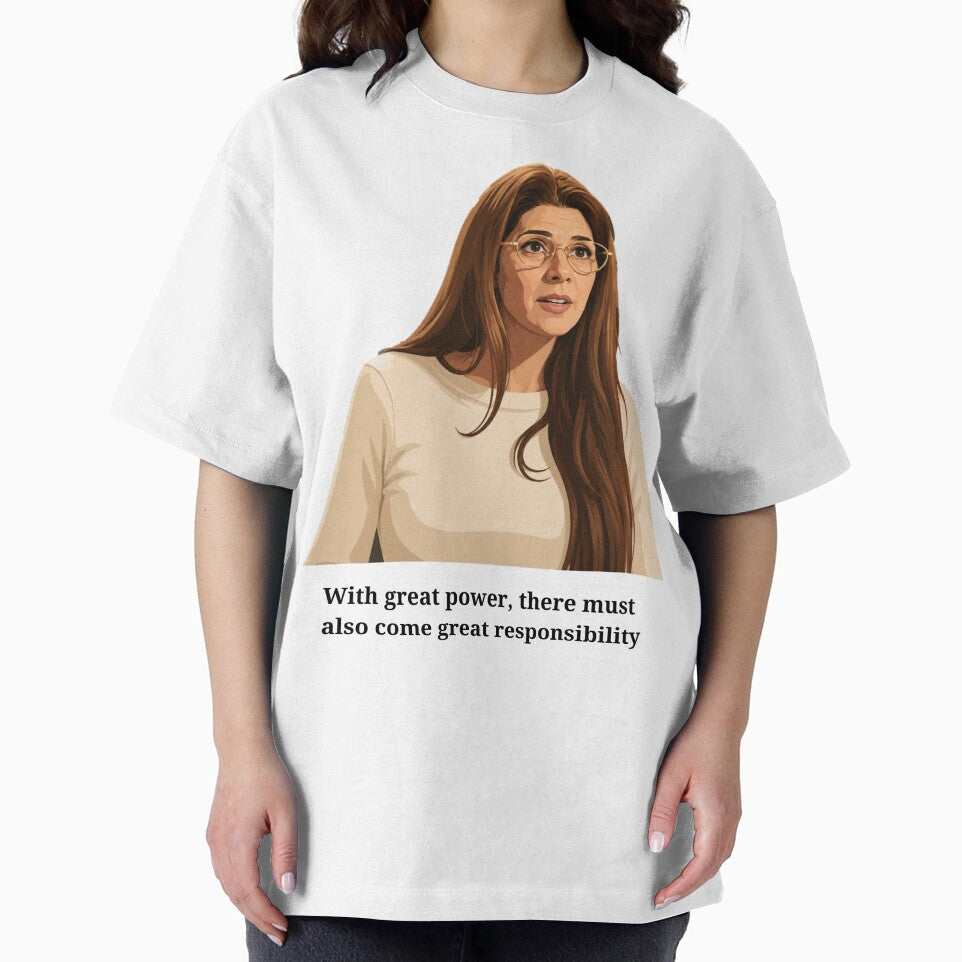 Aunt May spiderman inspired vector art | Inspirational Responsibility Typography | Comic Inspired Design Vintage-Inspired T-Shirt