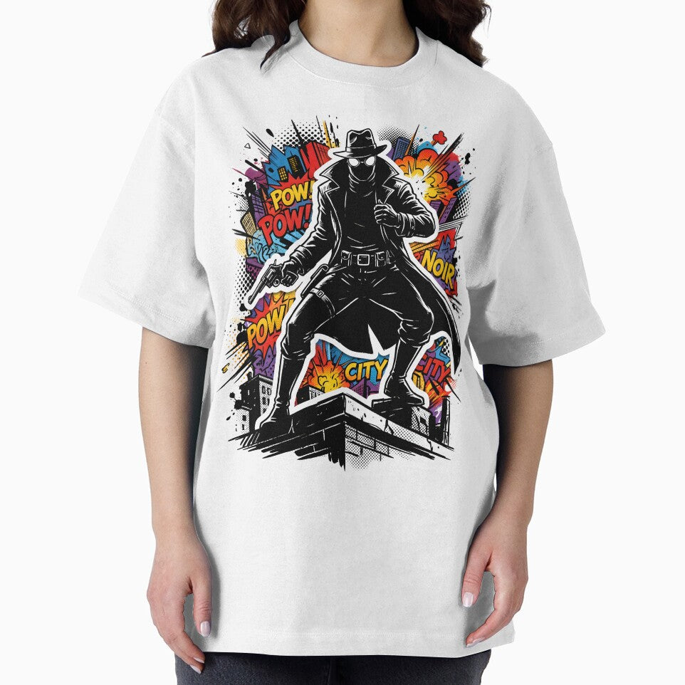 Brooding Noir But Make It Colorful Retro Style Tee